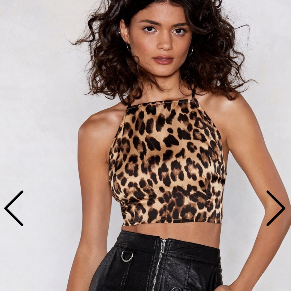 Nasty Gal Party Animal Leopard Crop Top